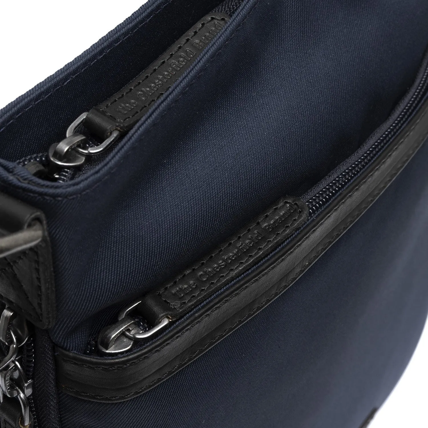 Leather Shoulder Bag Navy Malmo