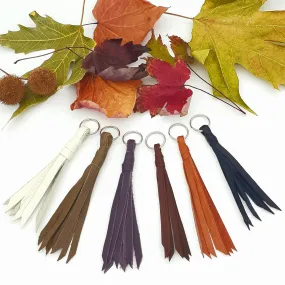 Leather Tassel Key Ring