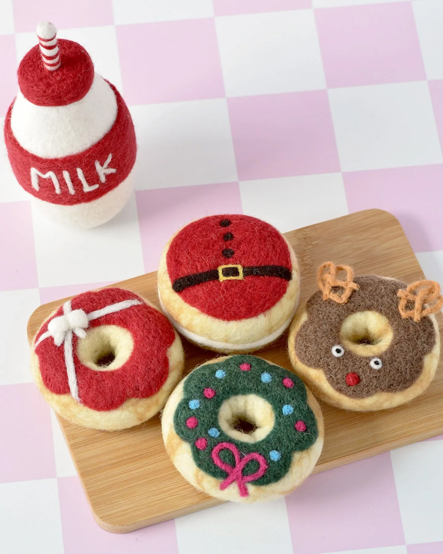 Magical Christmas Play Food Set - Santa's Milk and 4 Christmas Donuts