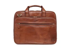 Mancini Arizona Double Compartment Zip Briefcase for 15.6'' Laptop