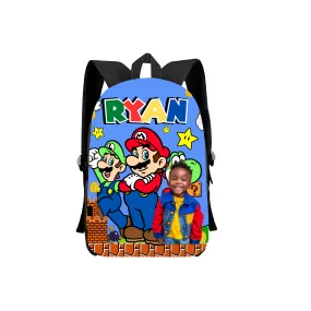 Mario Backpack - Customizable with Photo and Name