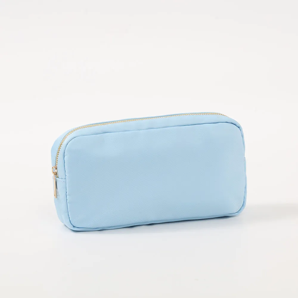 Medium Nylon Zippered Cosmetic Bag - Assorted Colors