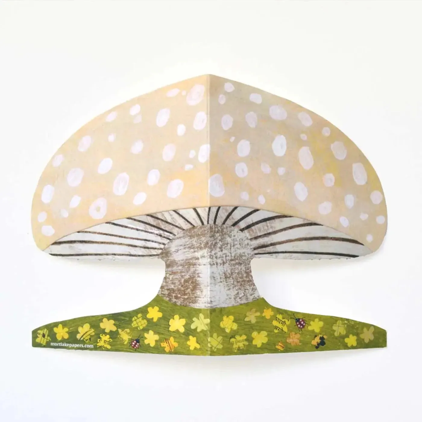 Mortlake Papers Spring Cap Mushroom Greeting Card