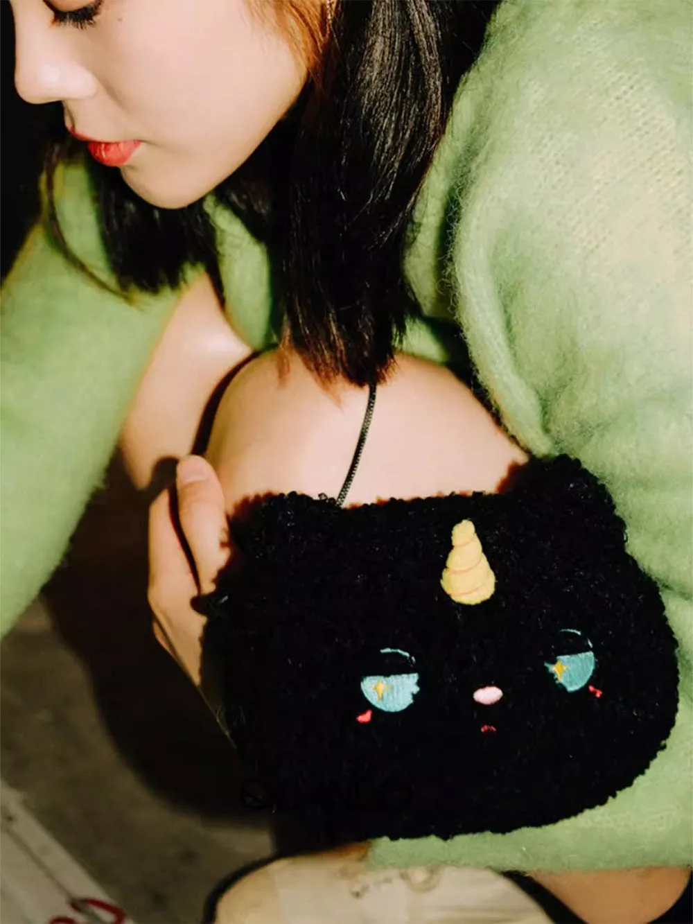 MUKTANK x QUANDO Cute Cat Plush Bag