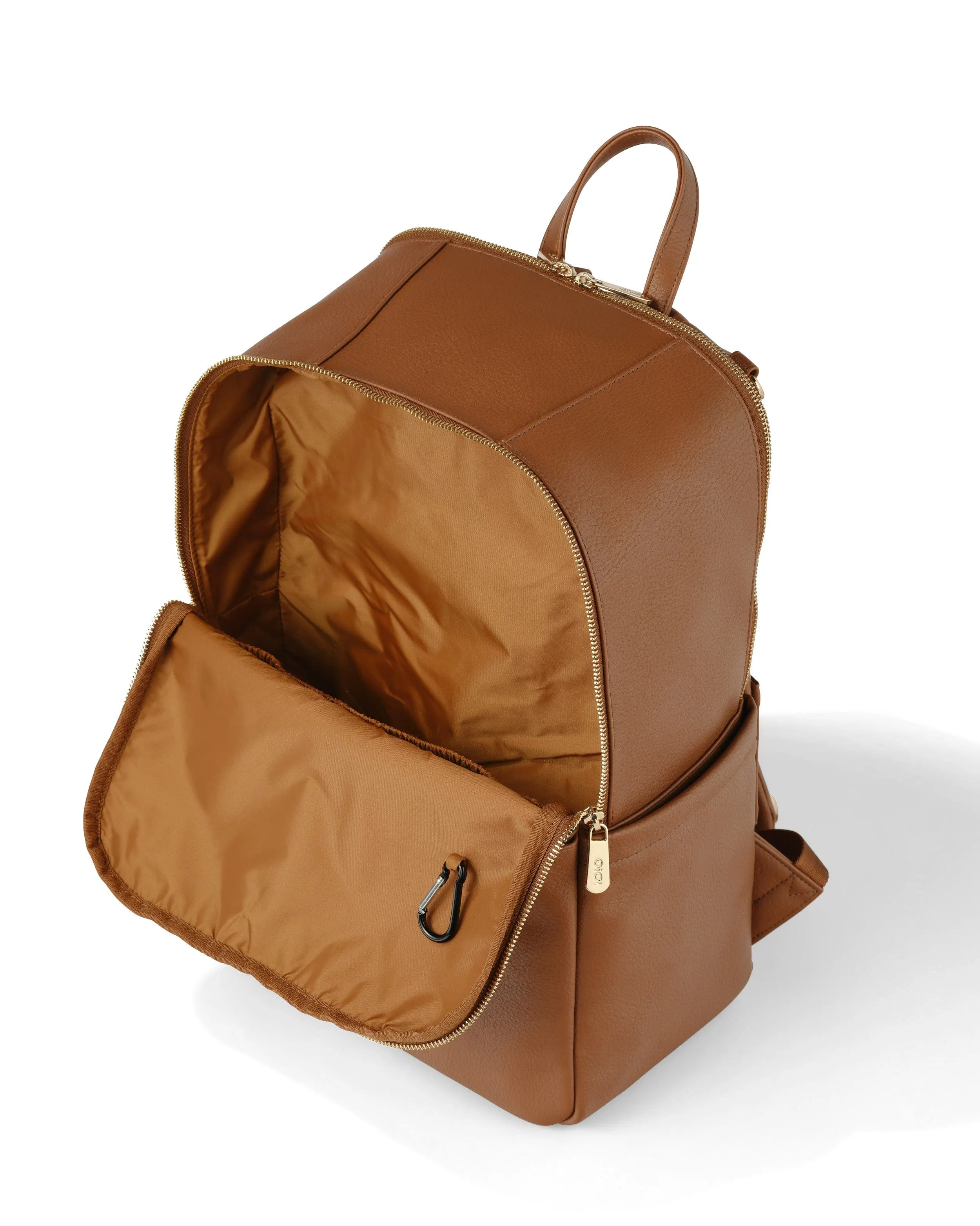 Multitasker Nappy Backpack - Chestnut Brown Vegan Leather