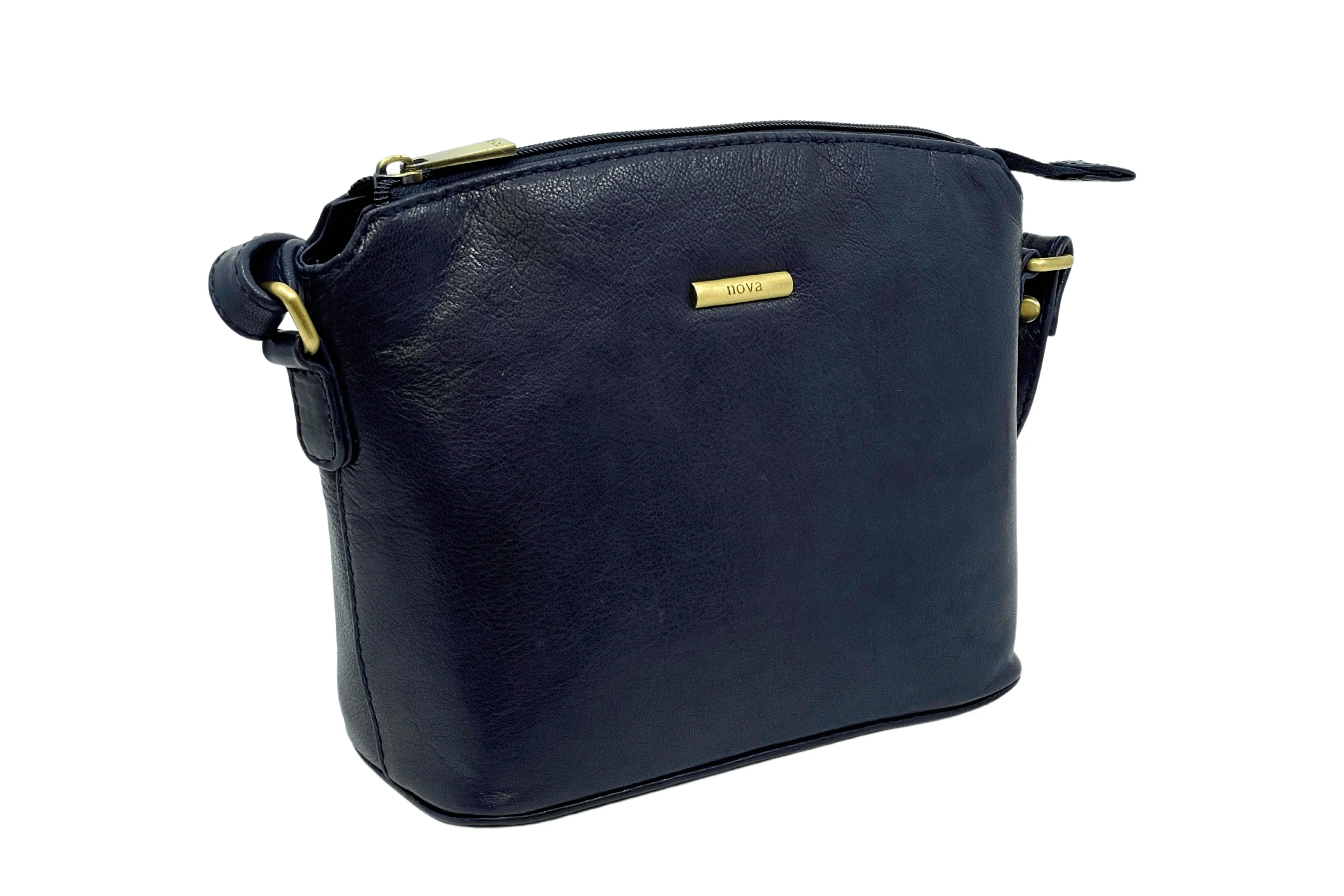 Navy Leather Handbag