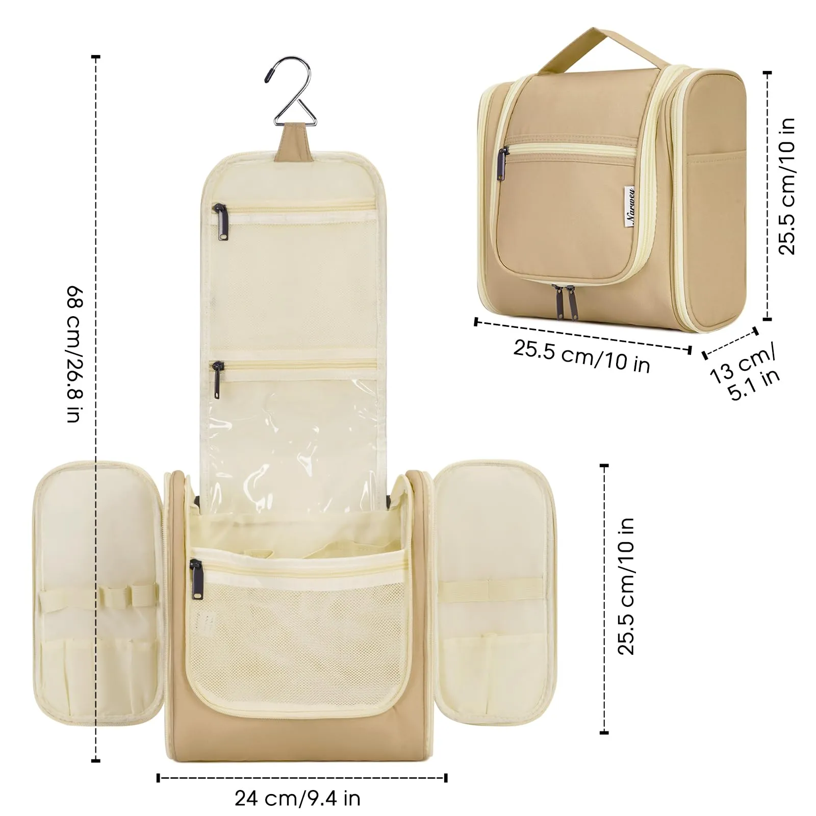 NW5126 Travel Toiletry Cosmetic Bag With Handle