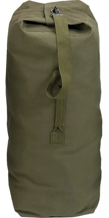 Olive Drab - Military Large Top Load Duffle Bag - Cotton Canvas 25" x 42"