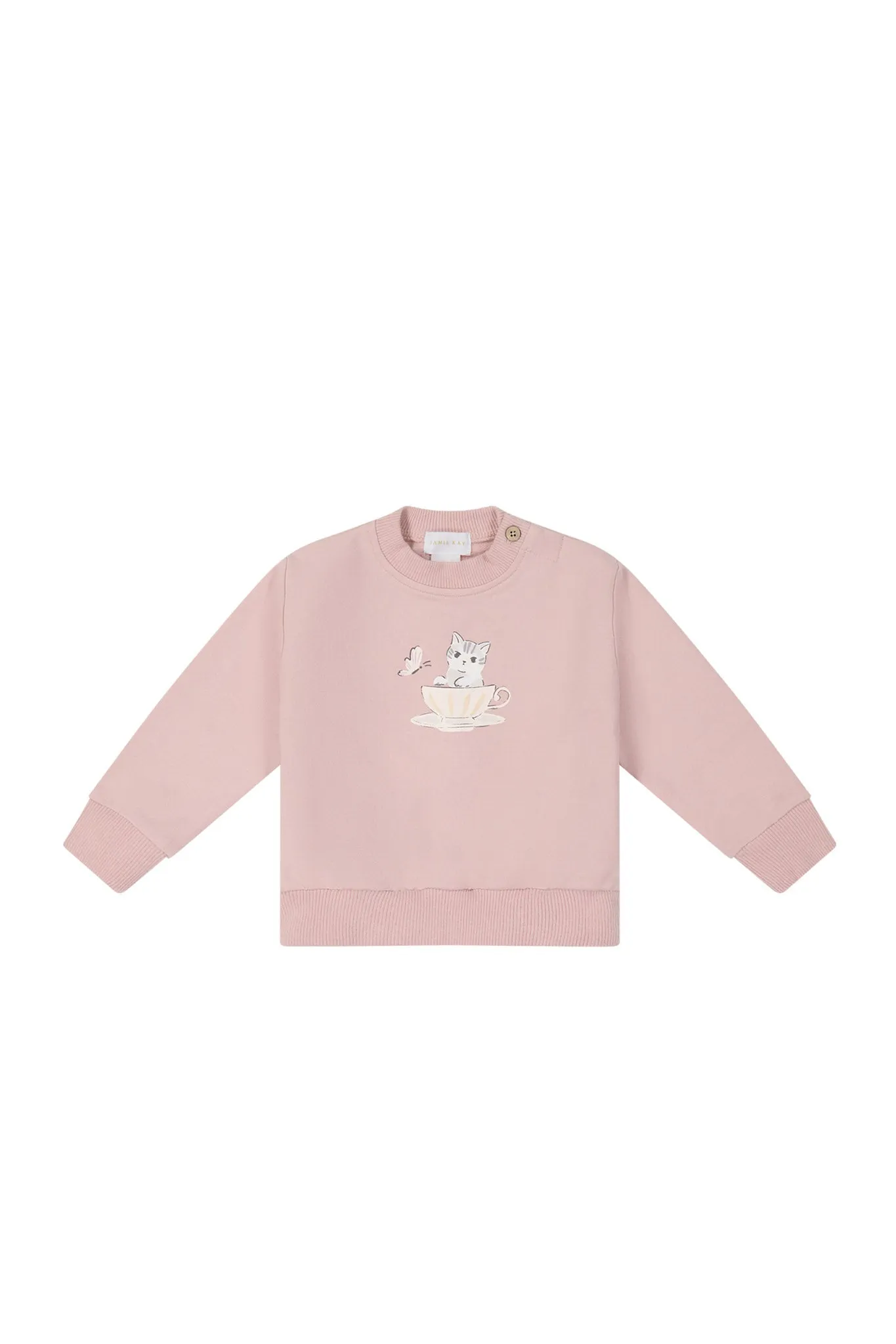 Organic Cotton Aubrey Sweatshirt - Shell Pink