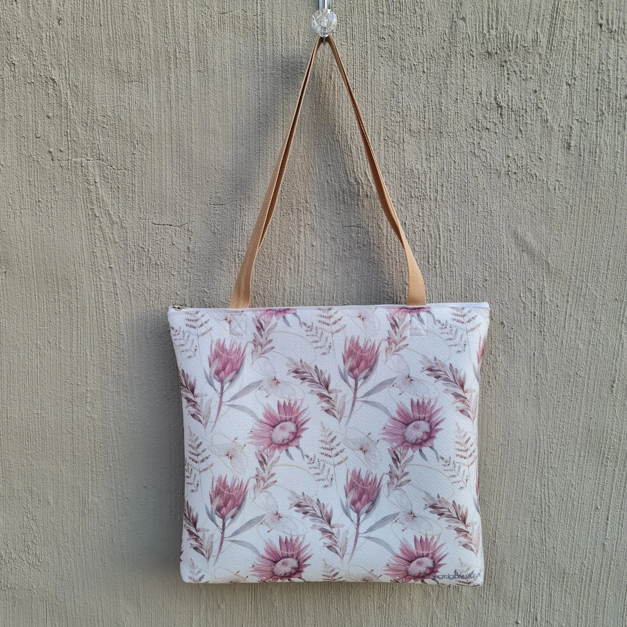 Pastel Proteas - Recycled Felt Tote Bag