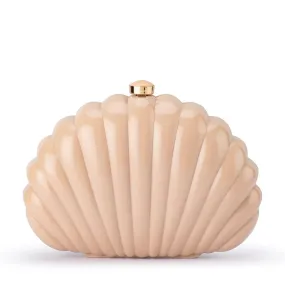 Pauly Shell Clutch in Natural