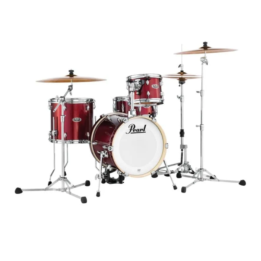 Pearl Midtown 4pc Drum Set Black Cherry Glitter w/Bag Set