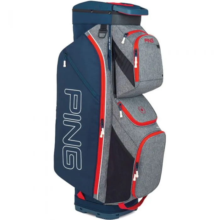 Ping Traverse Cart Bag - Grey/Navy/Scarlet