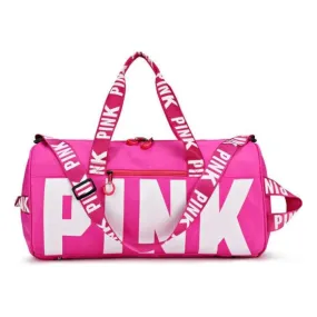 Pink Duffle Sports Bag