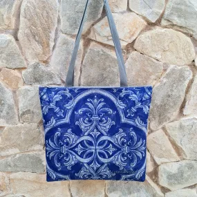 Portuguese Tile - Recycled Felt Tote Bag