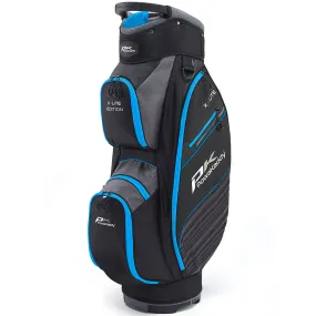 PowaKaddy X-Lite Edition Cart Bag - Black/Gun Metal/Blue