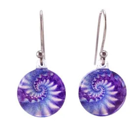 Purple Shell Earrings