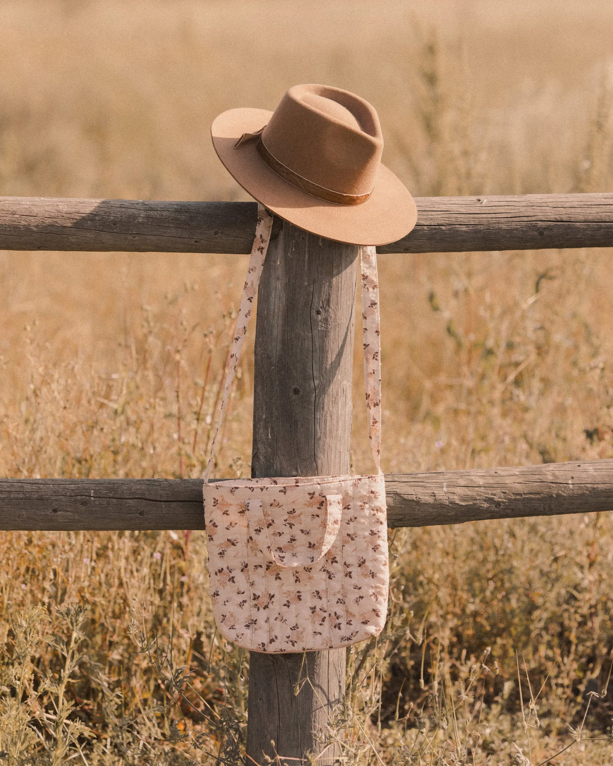 Quilted Tote Bag || Harvest Rose