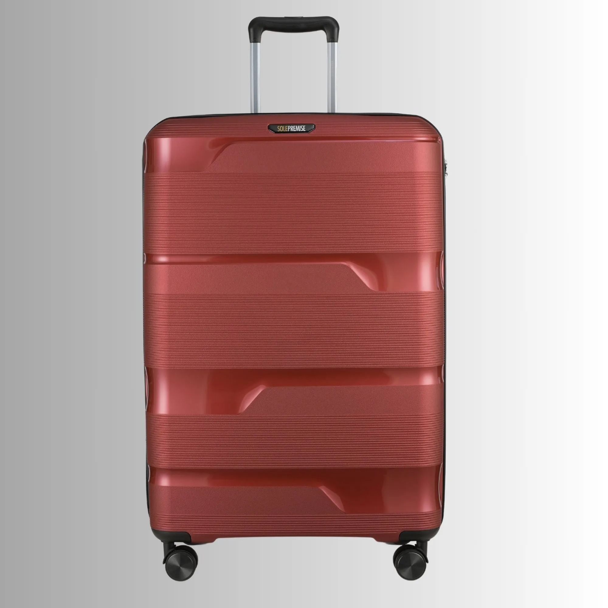 Red Hardcase Roller Luggage 28' with 360° Wheels & TSA Lock