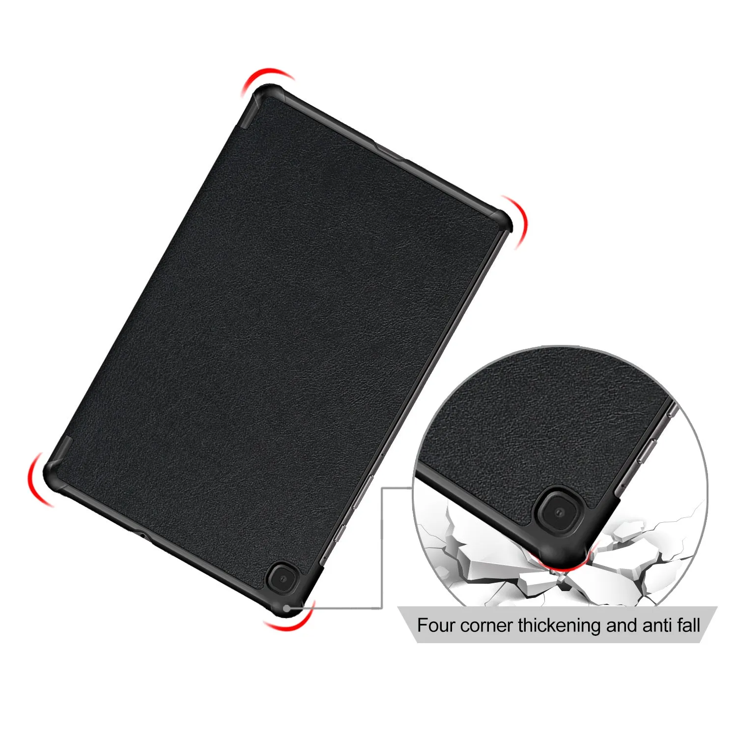 Red Leather shockproof case for Samsung  Tab S6 Lite 10.4 P610  flat case