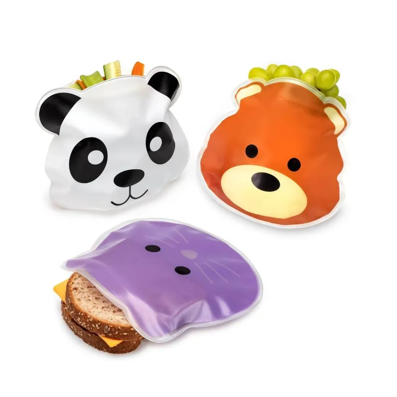 Reusable Animal Snack Bags - 6 Pack