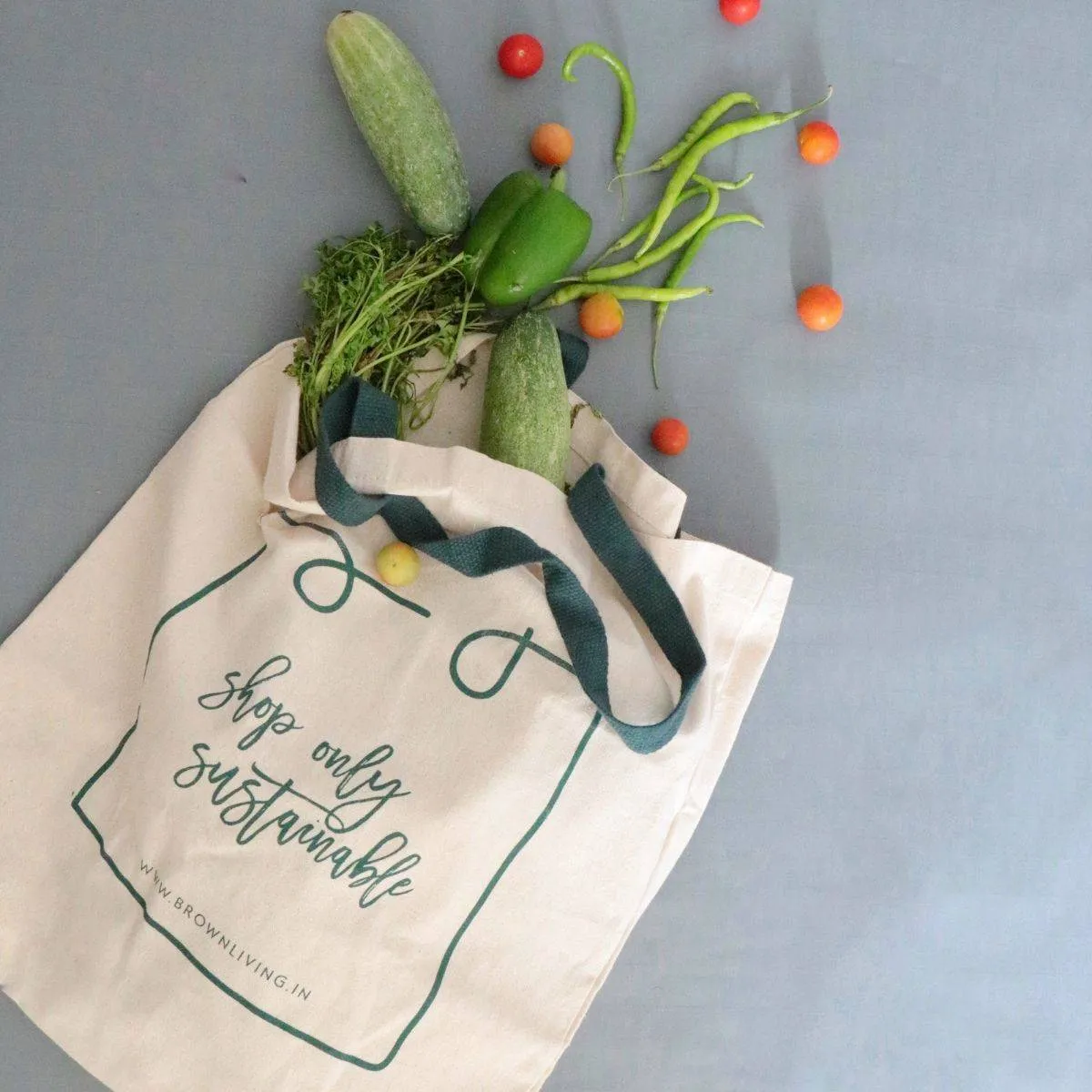 Reusable Cotton Tote Bag - Shop Only Sustainable - Off White