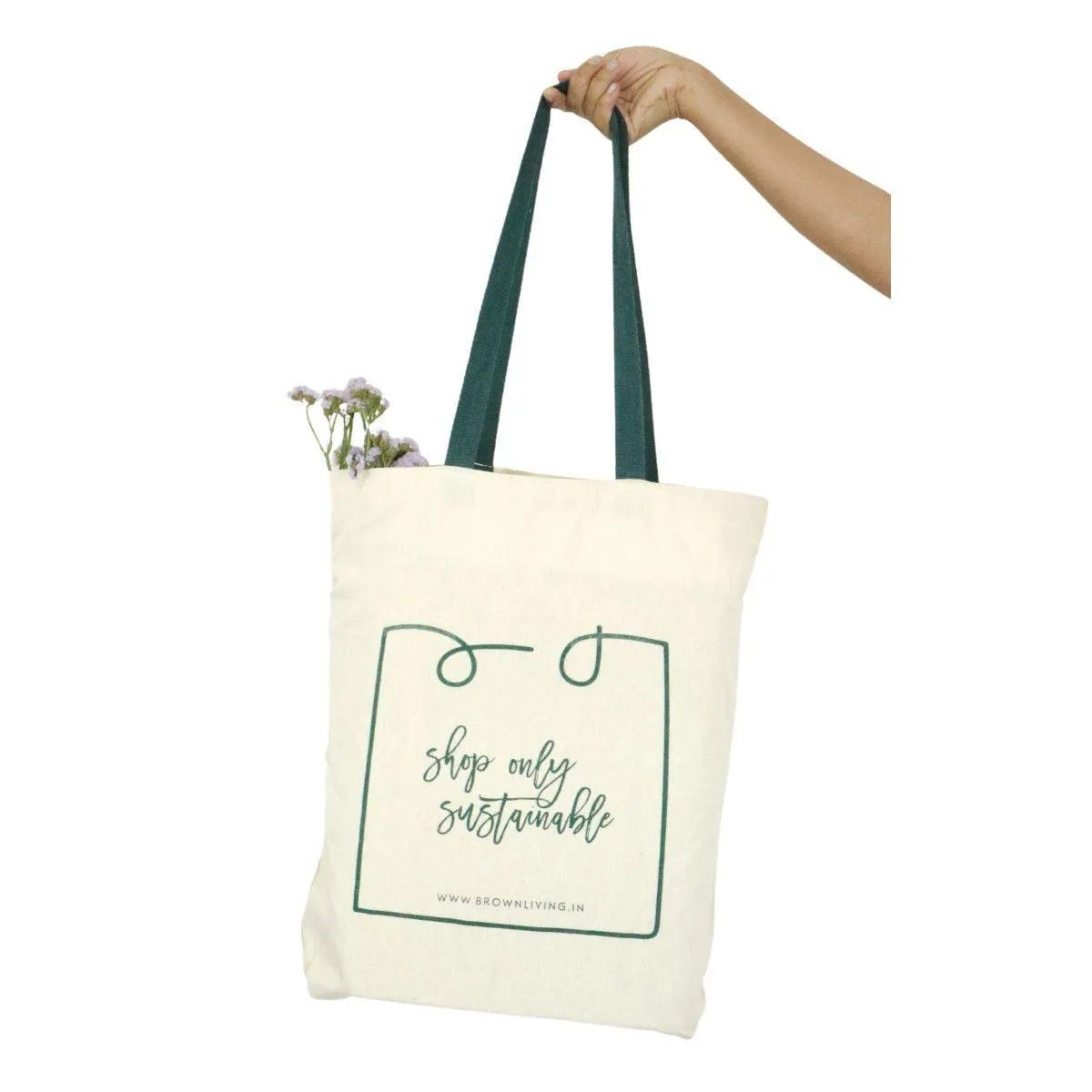 Reusable Cotton Tote Bag - Shop Only Sustainable - Off White