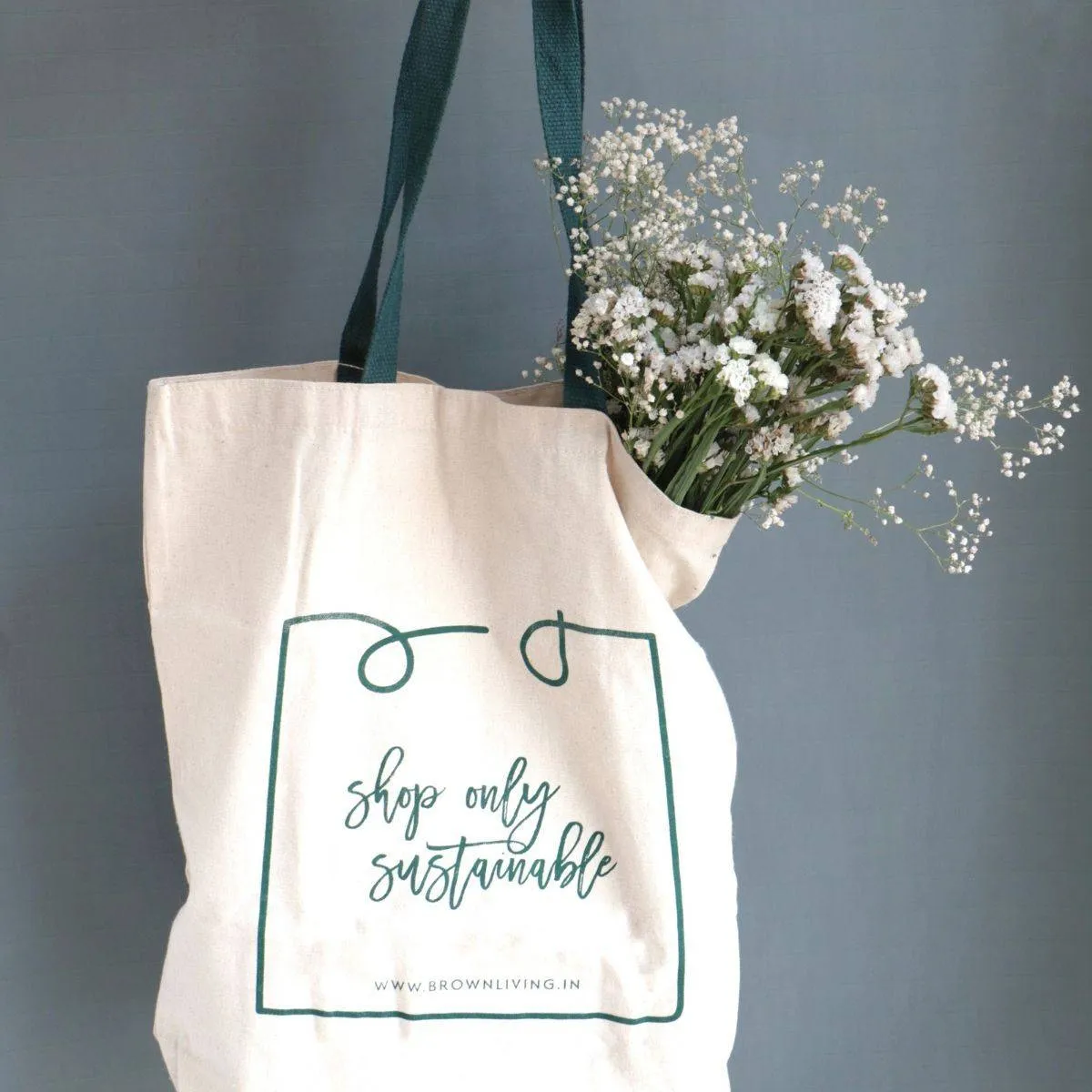 Reusable Cotton Tote Bag - Shop Only Sustainable - Off White