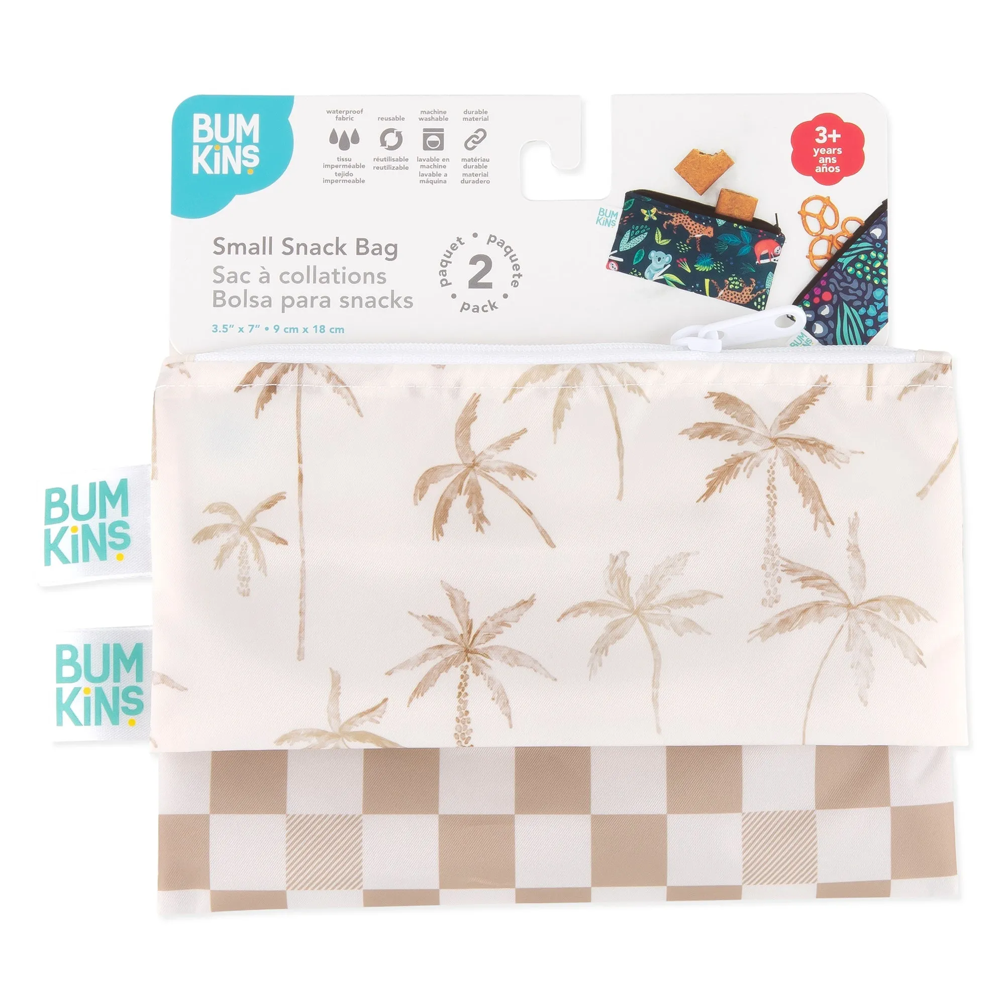 Reusable Snack Bag, Small 2 Pack: Palm Check