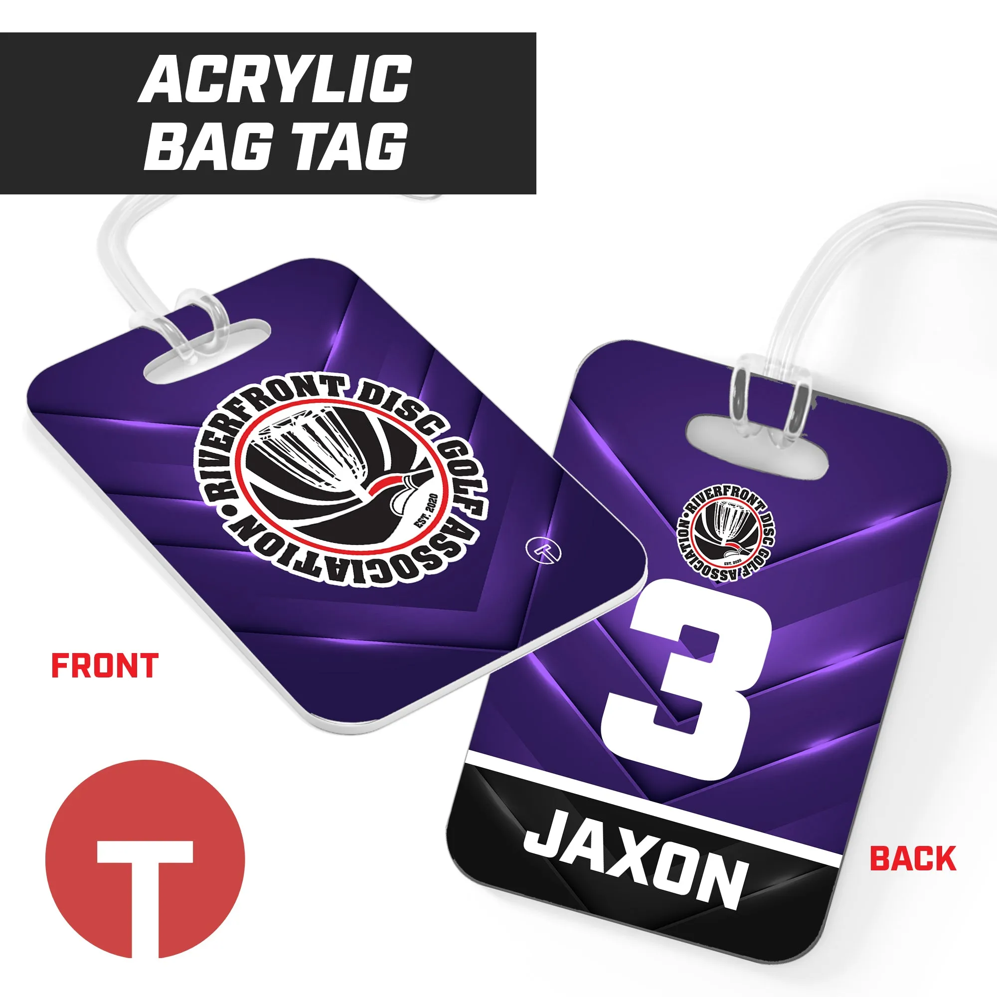 Riverfront Disc Golf - Hard Acrylic Bag Tag