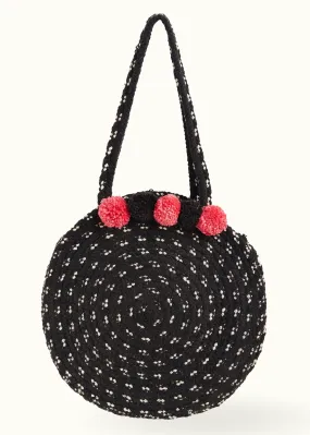 Round Cotton Hand Woven Side Bag