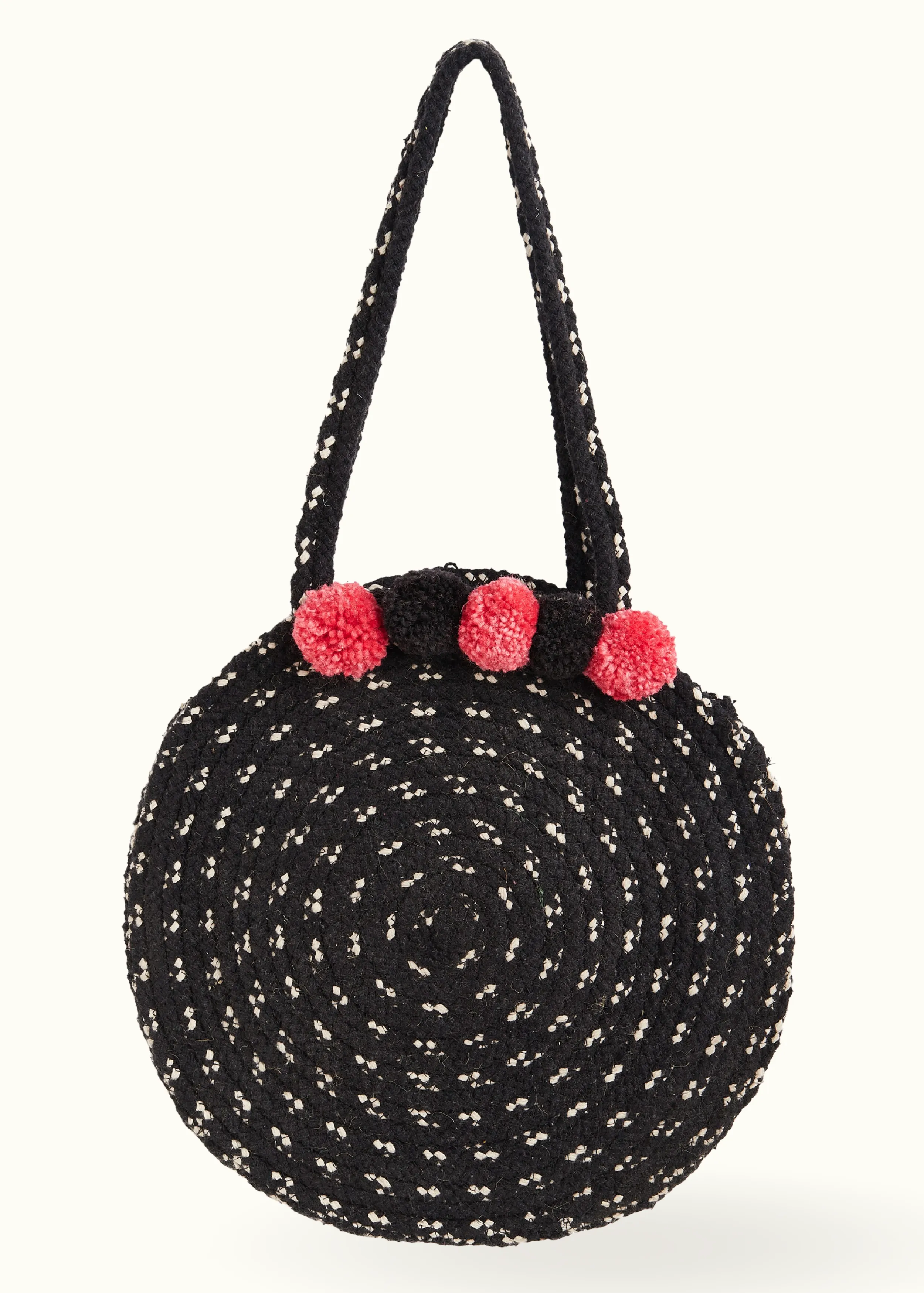 Round Cotton Hand Woven Side Bag