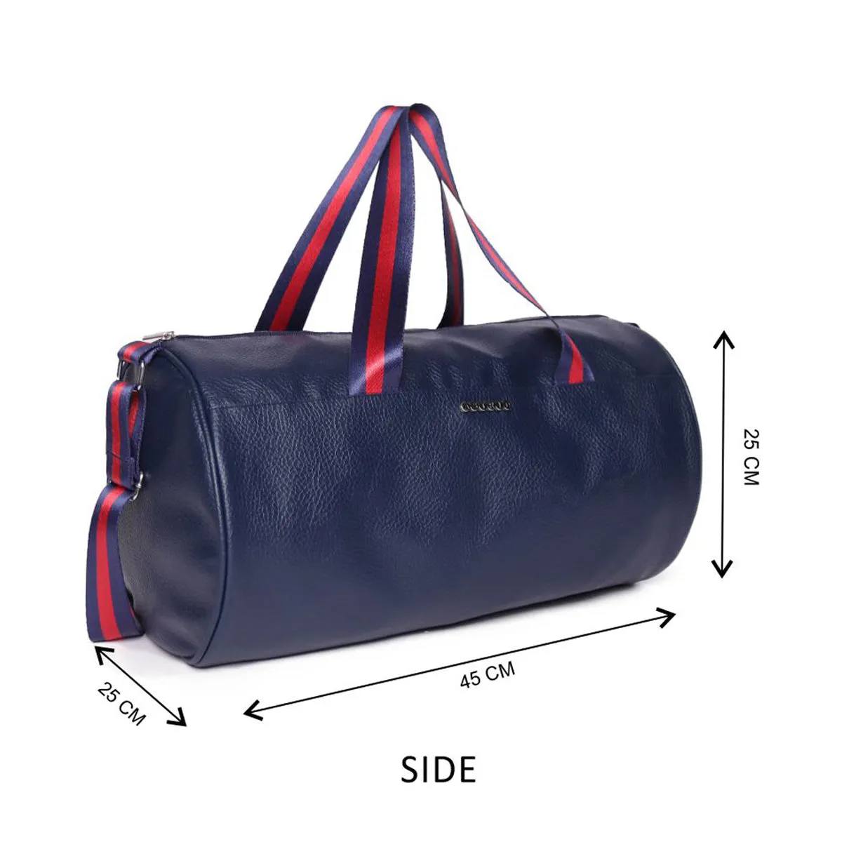 Royal Pu Duffle Bag With  Webbing Shoulder Handle