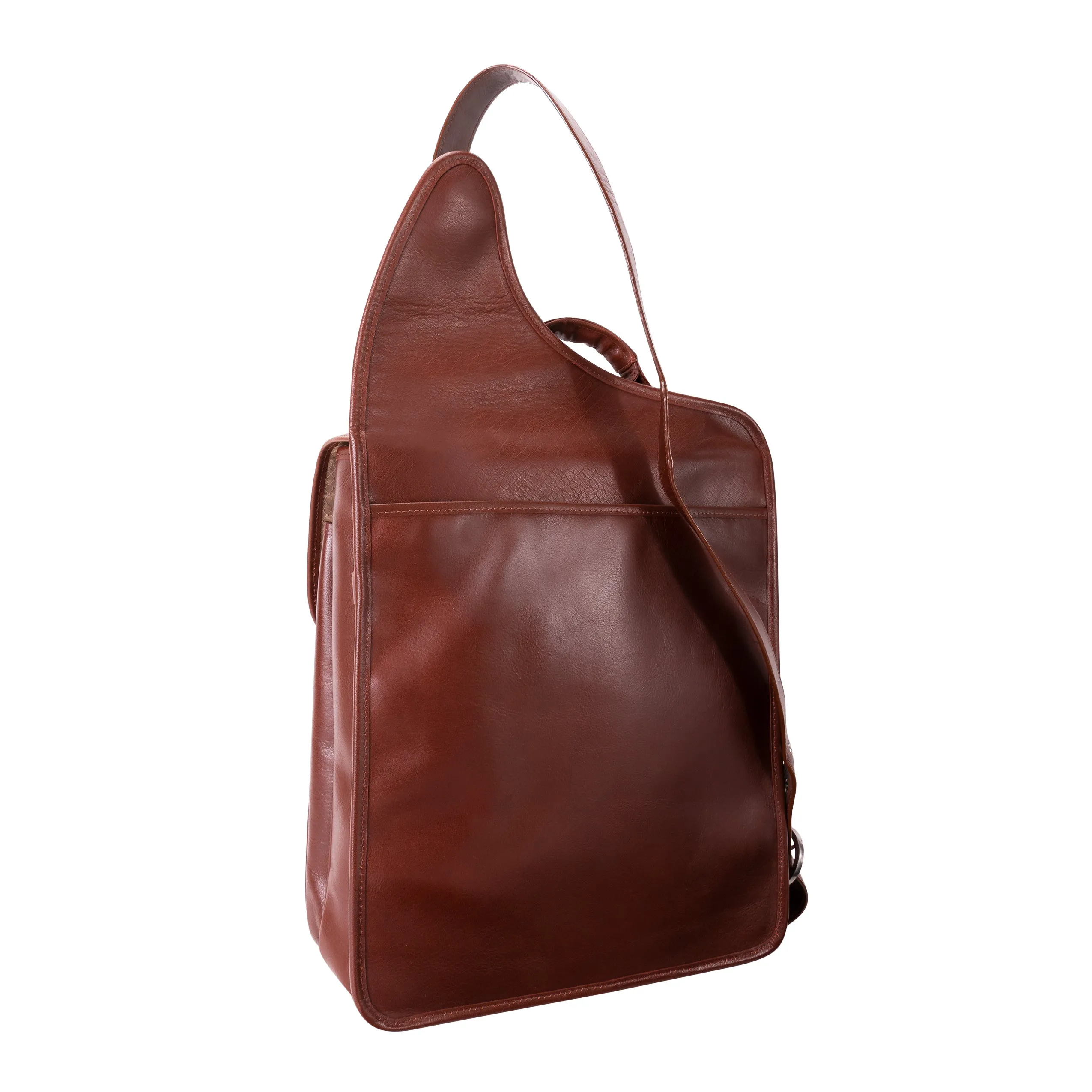 SABOTINO | 17" Leather Vertical Messenger Bag