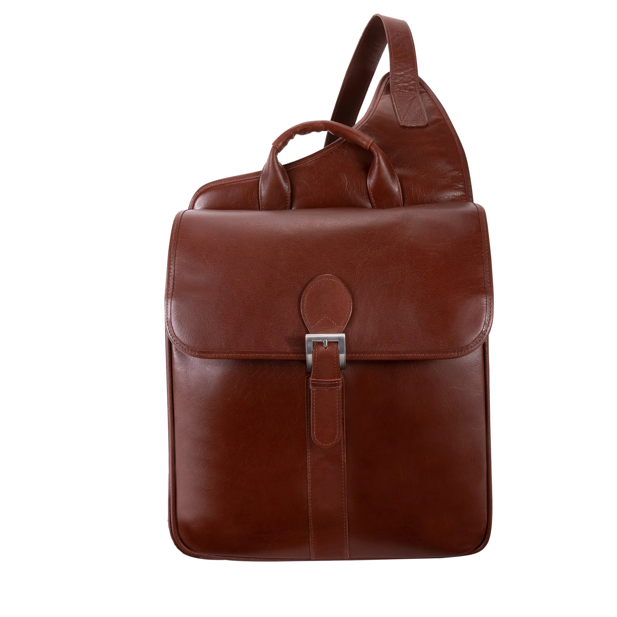 SABOTINO | 17" Leather Vertical Messenger Bag