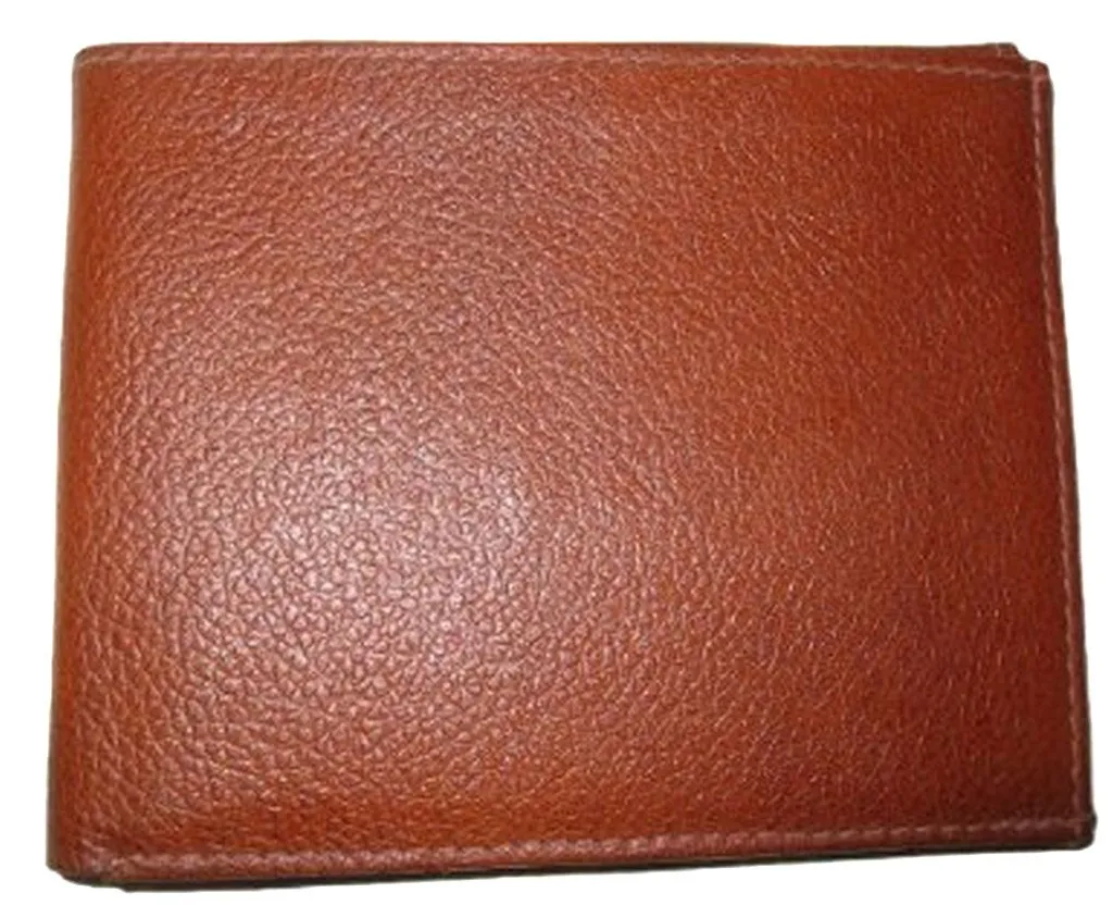 Sakkas Men's Bi-Fold Leather Double Flap Wallet with 9 Card Slots with Gift Bag