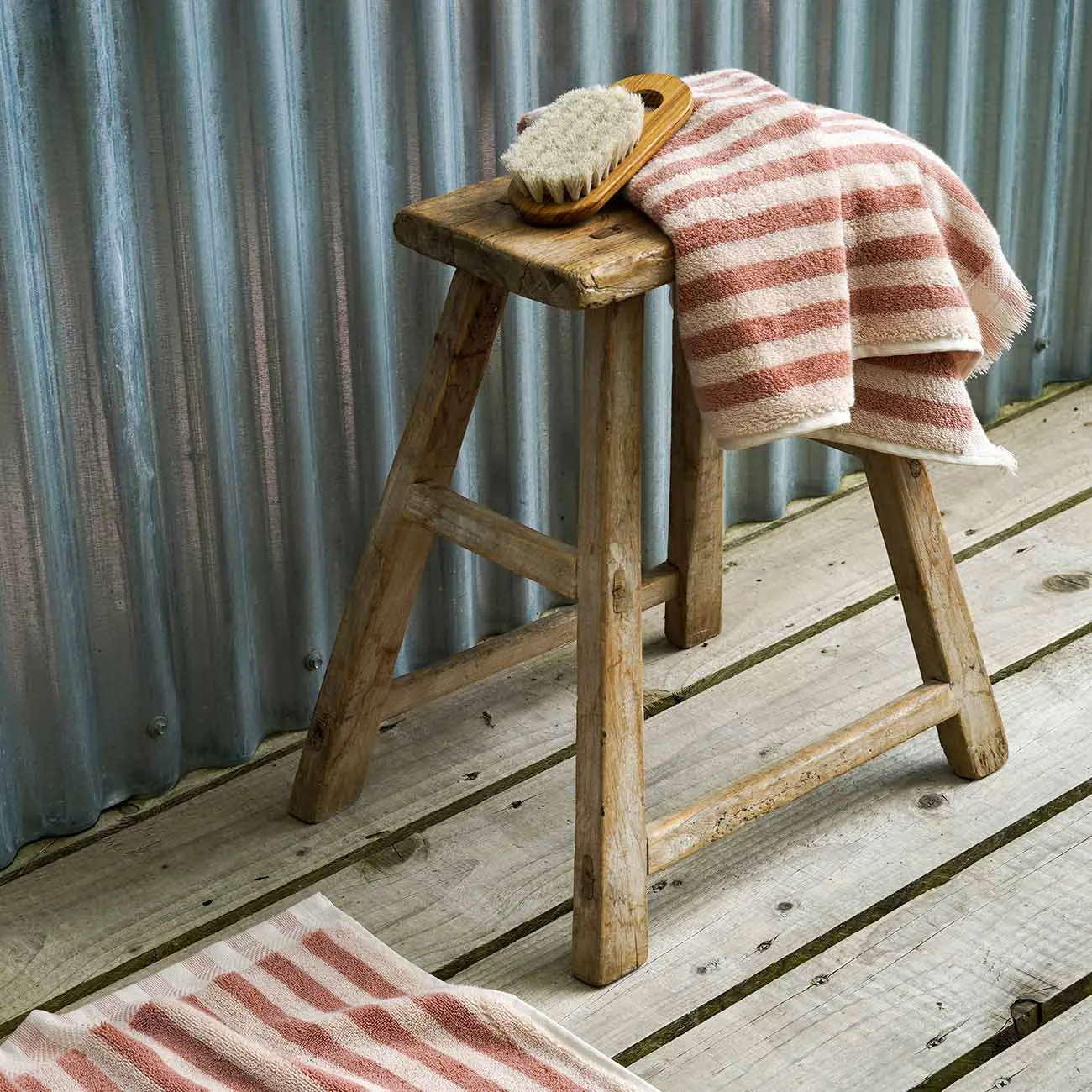 Sand Shell Pembroke Stripe Cotton Hand Towel