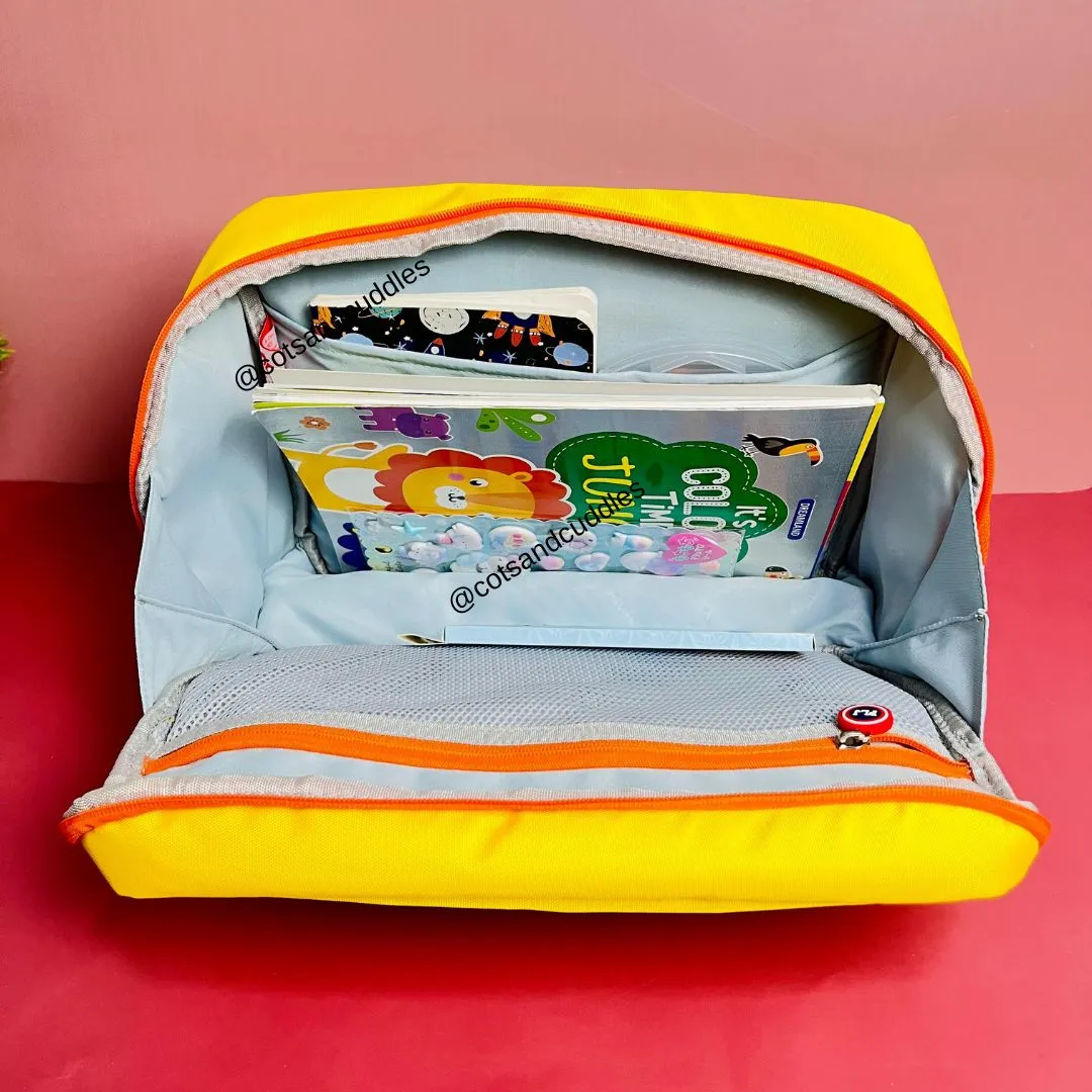 School Bus-Design Rectangular Shape Backpack for Kids