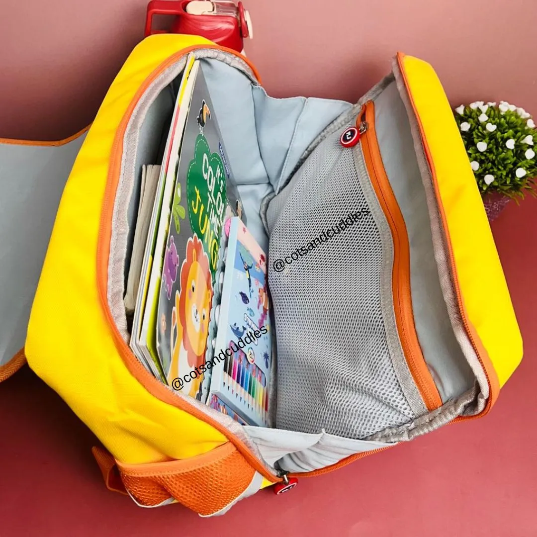 School Bus-Design Rectangular Shape Backpack for Kids