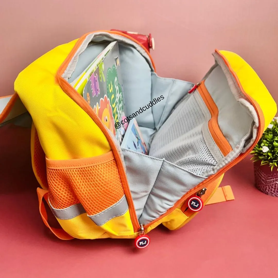 School Bus-Design Rectangular Shape Backpack for Kids