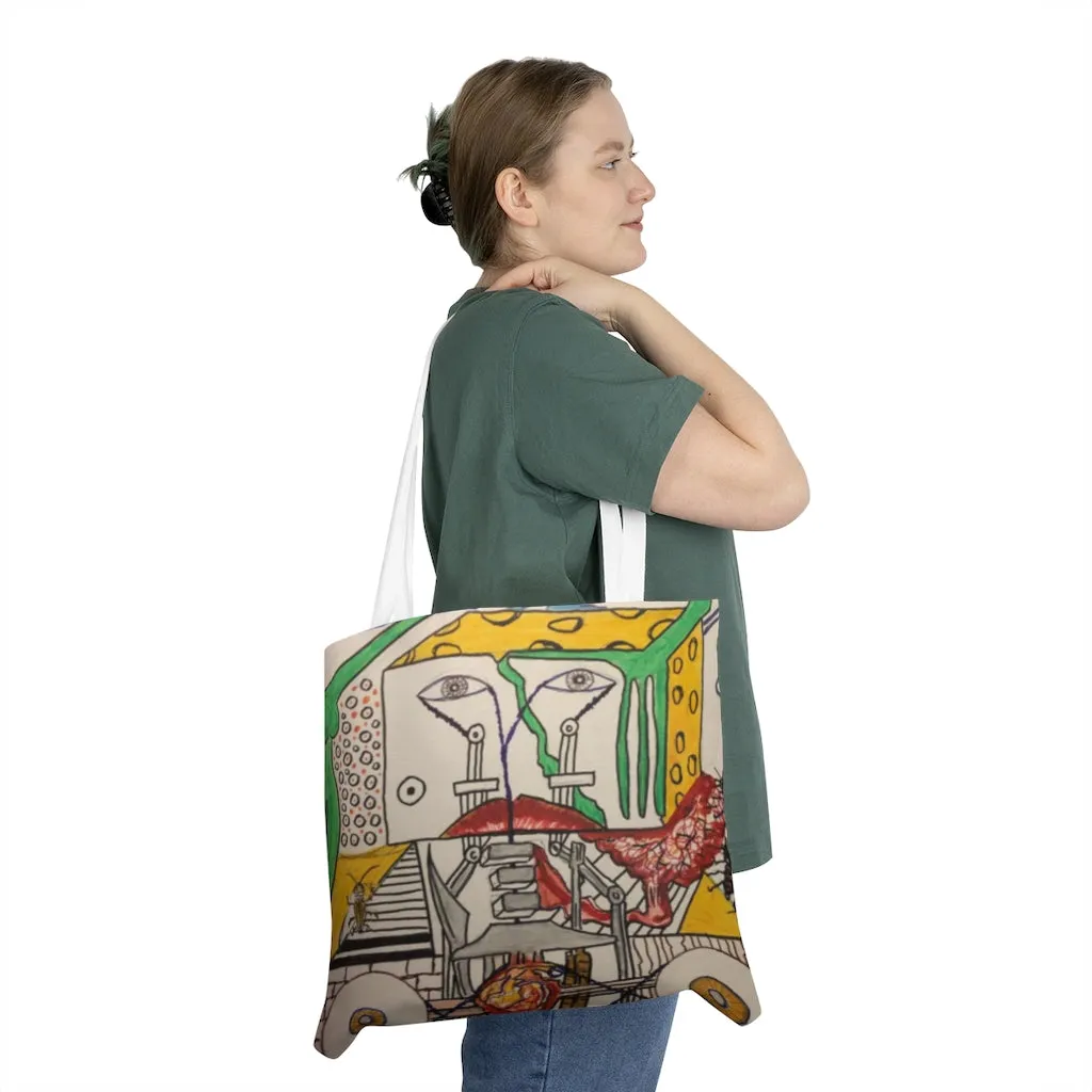 Shoulder Tote Bag AL BLUE DESIGNED ART