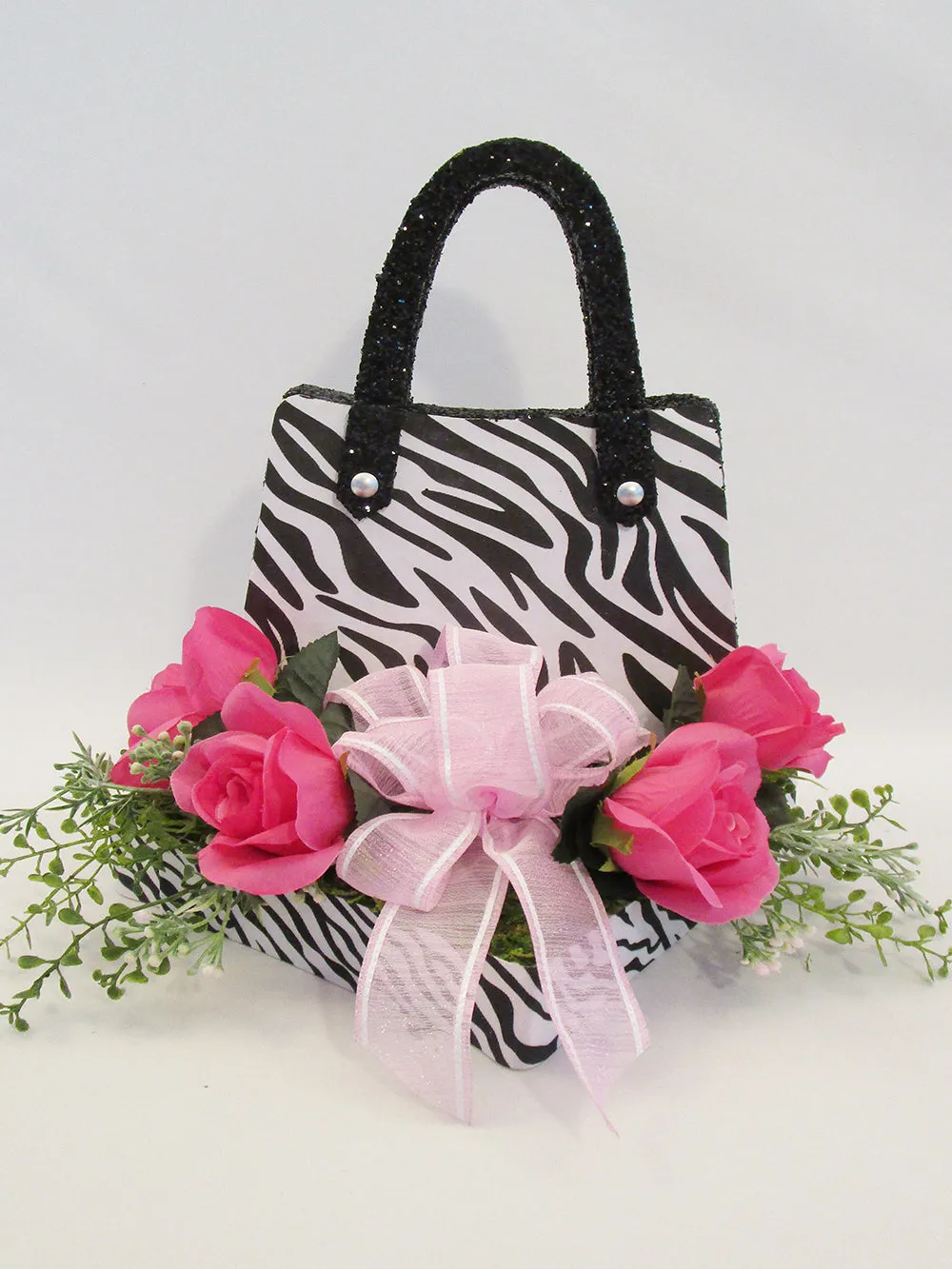 Silk Floral Purse Centerpiece