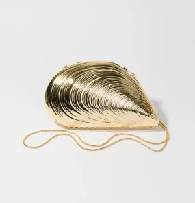 Simkhai Bridget Metal Shell Clutch Gold Shell Clutch Bag