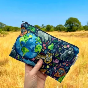 Snack Sized Reusable Zippered Bag Planet Earth