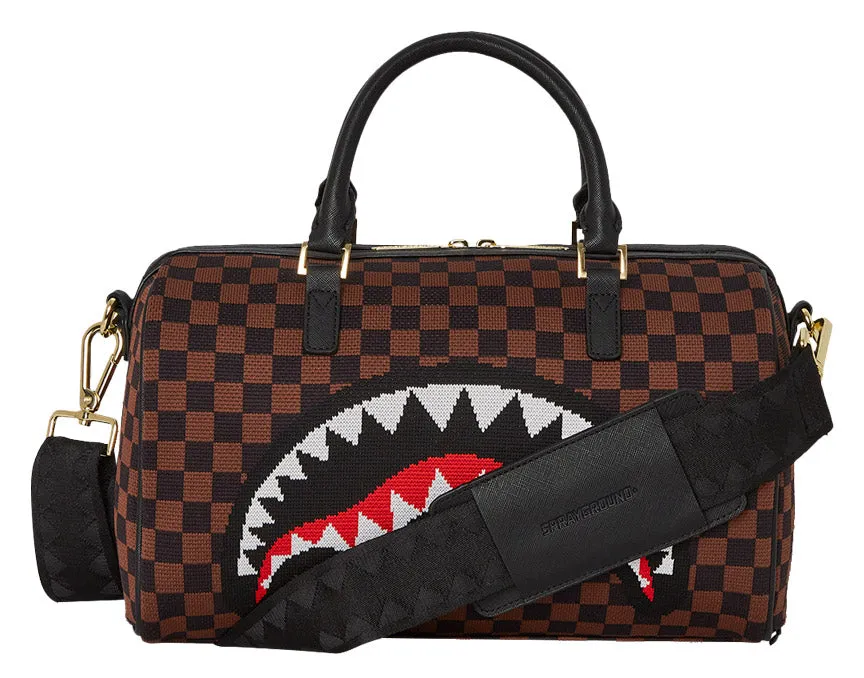 Sprayground Shark in Paris 2.0 In Brown Duffle Bag