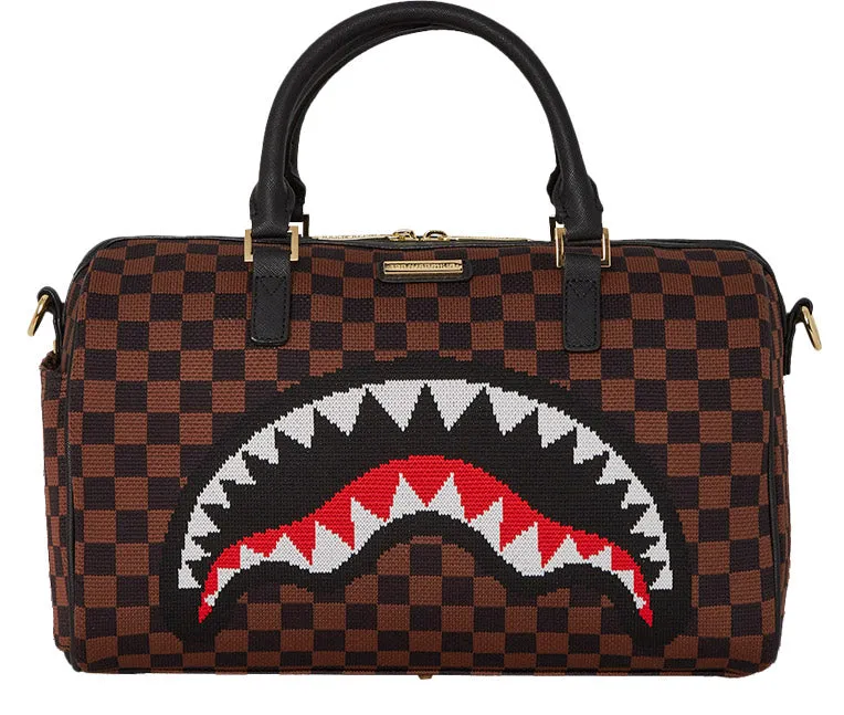 Sprayground Shark in Paris 2.0 In Brown Duffle Bag