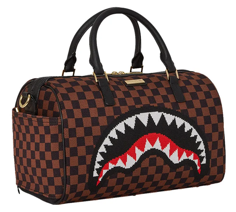 Sprayground Shark in Paris 2.0 In Brown Duffle Bag