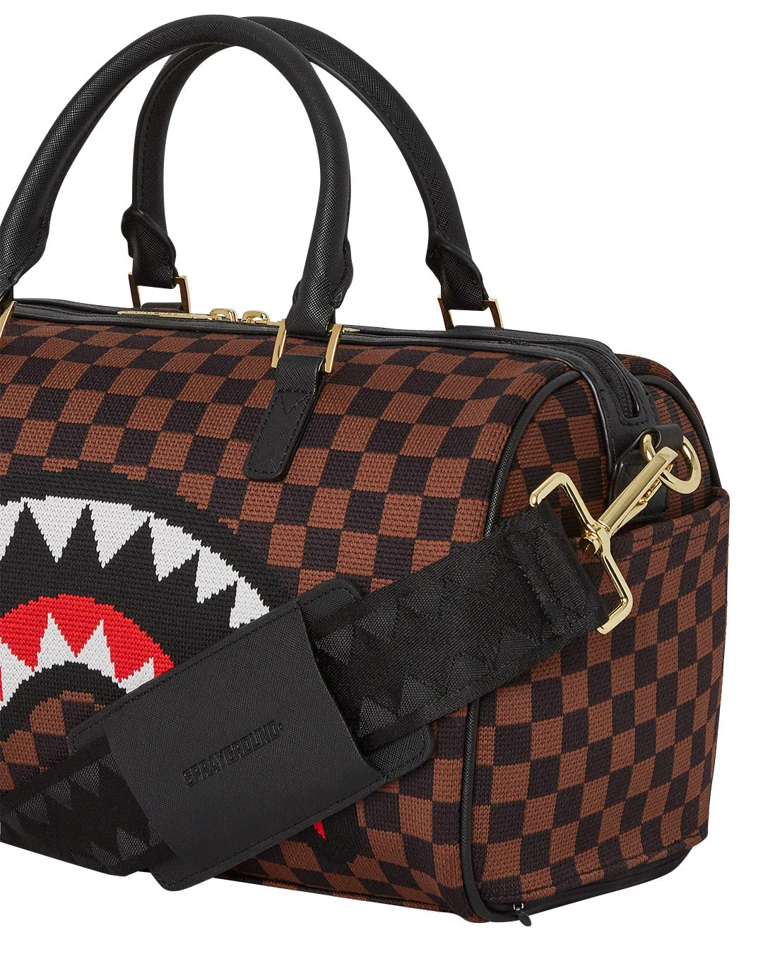 Sprayground Shark in Paris 2.0 In Brown Duffle Bag