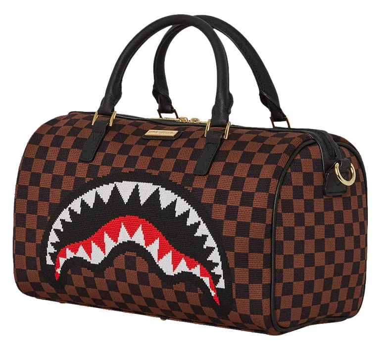 Sprayground Shark in Paris 2.0 In Brown Duffle Bag