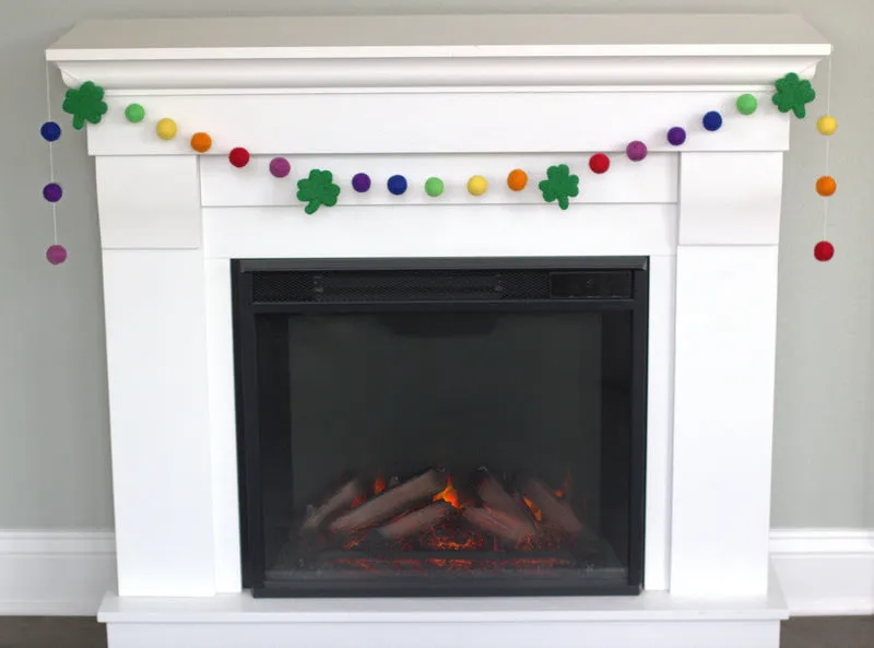 St. Patrick's Day Shamrock Garland- Rainbow